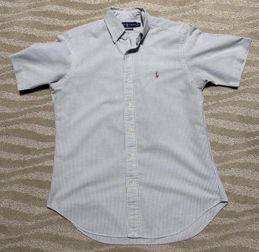 Ralph Lauren Classic Fit Oxford SS Button Down Shirt Men's Size Small Preppy